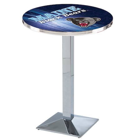 Holland Bar Stool Co 36" Chrome Maine Pub Table, 28" dia. Top L217C3628MaineU-D2